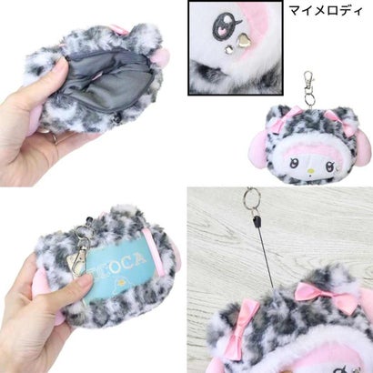 サンリオキャラクターズ 定期入れ フェイスリールパスケース ヒョウ柄ホワイト マイメロディ Sanrio｜詳細画像
