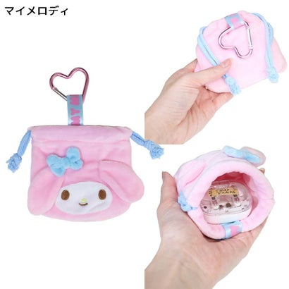 サンリオキャラクターズ 巾着袋 カラビナ付きミニ巾着 マイメロディ Sanrio｜詳細画像