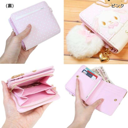シュガーバニーズ 財布 合皮ドットRF札入 ピンク Sanrio ラビット｜詳細画像