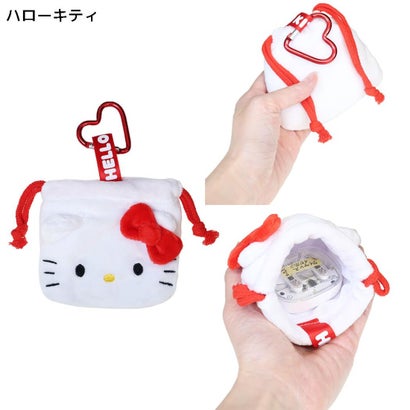 サンリオキャラクターズ 巾着袋 カラビナ付きミニ巾着 ハローキティ Sanrio｜詳細画像