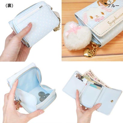 シュガーバニーズ 財布 合皮ドットミニ財布 ブルー Sanrio ラビット｜詳細画像