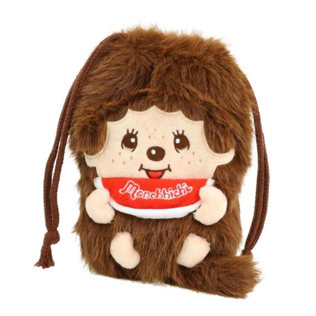 モンチッチ 巾着袋 ぬいぐるみきんちゃくポーチ モンチッチくん サンスター文具