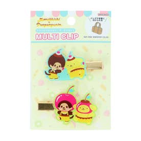 ポムポムプリン x モンチッチ ヘアアクセ マルチクリップ2個セット N サンスター文具