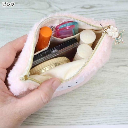 miffy マルチポーチ ボア 台形ポーチ ピンク ディックブルーナ エフエービージャパン｜詳細画像