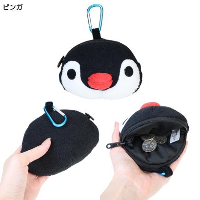 ピングー ミニポーチ カラビナ付きぬいぐるみファスナーマスコット ピンガ Pingu｜詳細画像