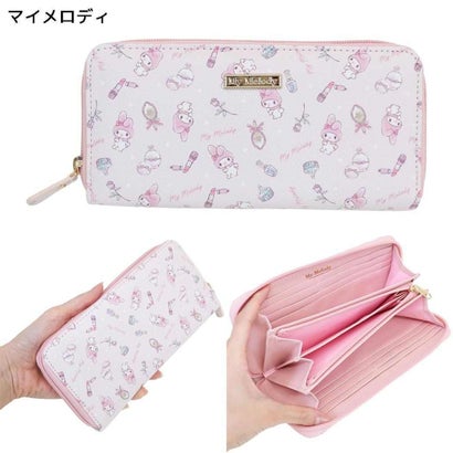 サンリオキャラクターズ ラウンドファスナーロングウォレット ラウンド長財布 マイメロディ Sanrio アルディ｜詳細画像