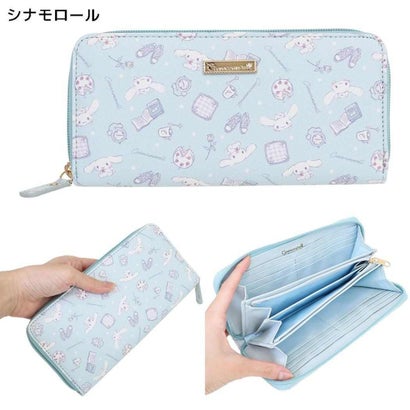 サンリオキャラクターズ ラウンドファスナーロングウォレット ラウンド長財布 シナモロール Sanrio アルディ｜詳細画像