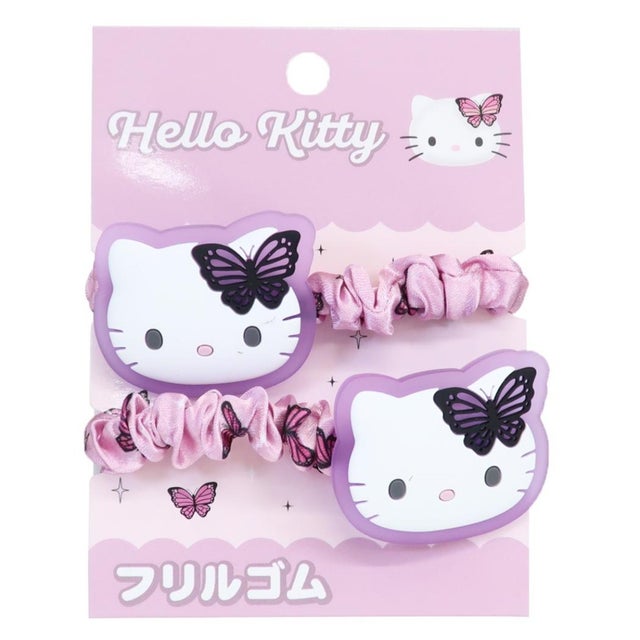 ハローキティ ヘアアクセ フリルゴム2Pセット バタフライ サンリオ
