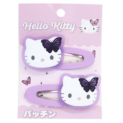 ハローキティ ヘアアクセ パッチン2Pセット バタフライ サンリオ｜詳細画像