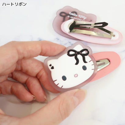 ハローキティ ヘアアクセ パッチン2Pセット ハートリボン サンリオ｜詳細画像