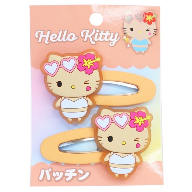 ハローキティ ヘアアクセ パッチン2Pセット 水着 サンリオ