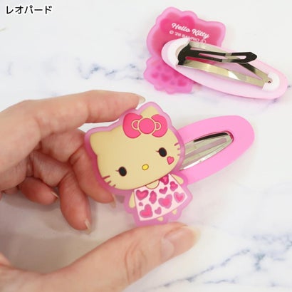 ハローキティ ヘアアクセ パッチン2Pセット レオパード サンリオ｜詳細画像