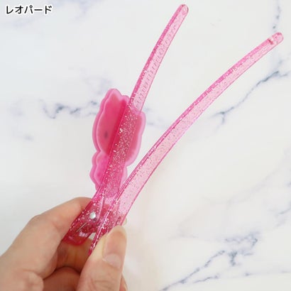ハローキティ ヘアアクセ ロングクリップ レオパード サンリオ｜詳細画像