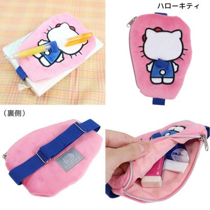 サンリオキャラクターズ ミニポーチ しょいっコ ブックバンド付きペンホルダー ハローキティ Sanrio カミオジャパン｜詳細画像