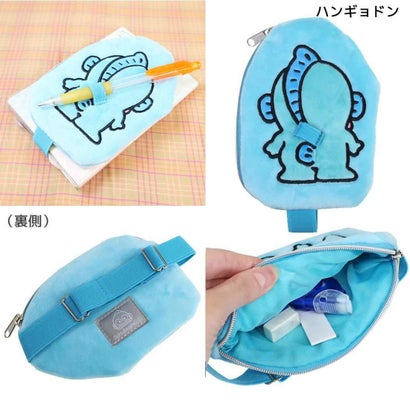 サンリオキャラクターズ ミニポーチ しょいっコ ブックバンド付きペンホルダー ハンギョドン Sanrio カミオジャパン｜詳細画像