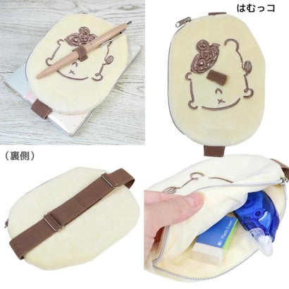 しょいっコ ミニポーチ ブックバンド付きペンホルダー はむっコ カミオジャパン｜詳細画像