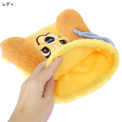ディズニーキャラクター 巾着袋 ふわふわきんちゃくポーチ フェイス レディ Disney スモールプラネット｜詳細画像