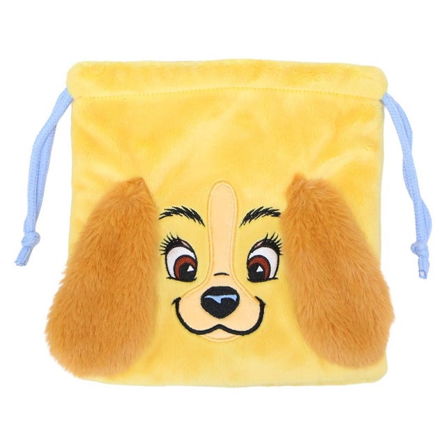 ディズニーキャラクター 巾着袋 ふわふわきんちゃくポーチ フェイス レディ Disney スモールプラネット