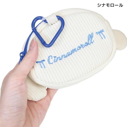 サンリオ ミニポーチ ハートカラビナ付き ミニフェイスポーチ コーデュロイ シナモロール Sanrio 畑山商事｜詳細画像