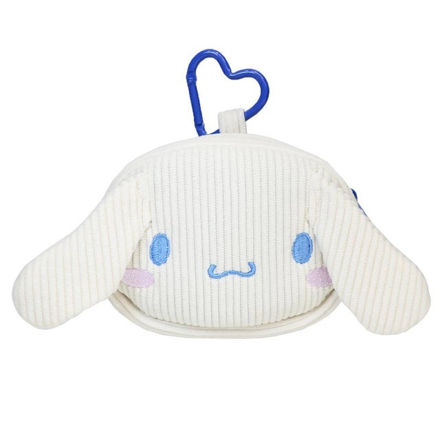 サンリオ ミニポーチ ハートカラビナ付き ミニフェイスポーチ コーデュロイ シナモロール Sanrio 畑山商事