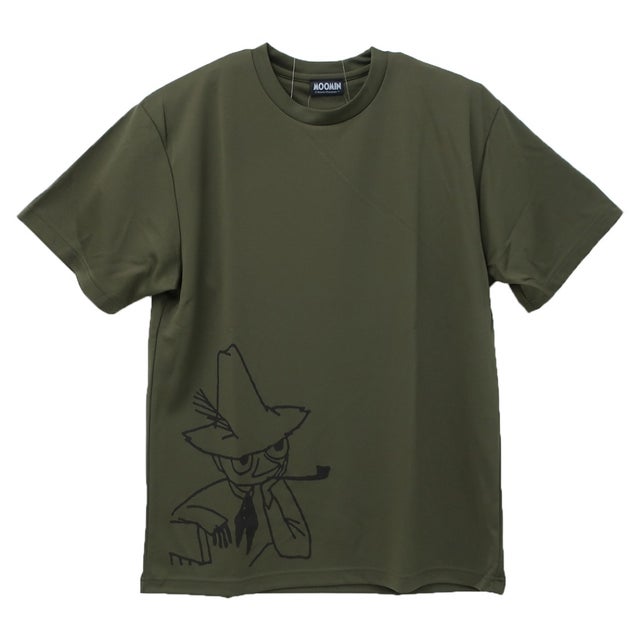 ムーミン Tシャツ リラックスドライ T-SHIRTS スナフキン アーミーグリーン 北欧 ワタナベ