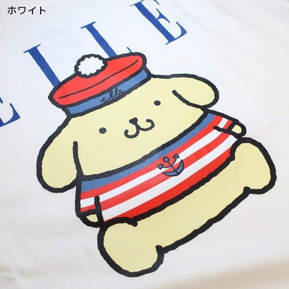 ELLExポムポムプリン T-SHIRTS プレミアムTシャツ ホワイト ワタナベ｜詳細画像