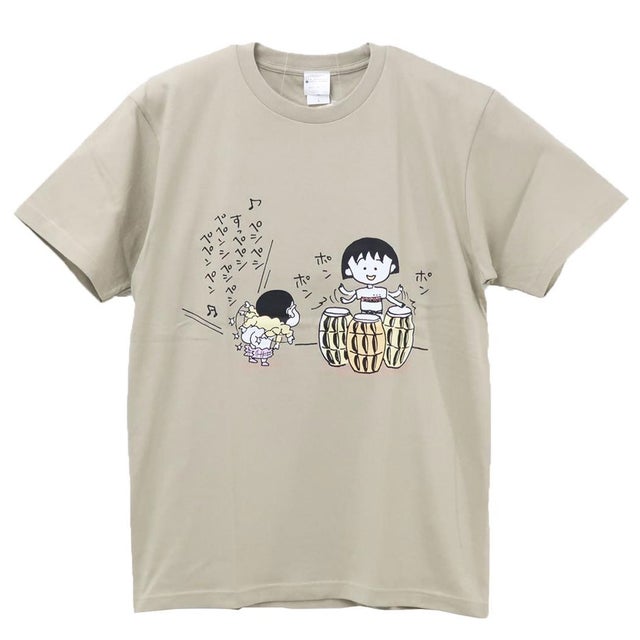 ちびまる子ちゃん×クレヨンしんちゃん T-SHIRTS Tシャツ コラボ XL 打楽器 / グレー スモールプラネット