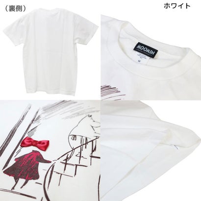 シネマコレクション cinemacollection ムーミン T-SHIRTS リボン付き Tシャツ 階段 Mサイズ ホワイト 北欧 ワタナベ｜詳細画像