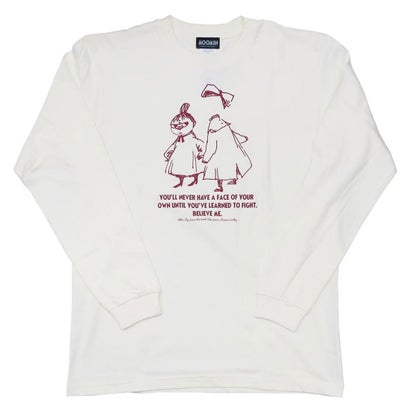 シネマコレクション cinemacollection ムーミン T-SHIRTS ロングスリーブ Tシャツ リトルミイ ＆ ニンニ Mサイズ アイボリー 北欧 ワタナベ｜詳細画像