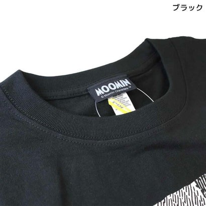 ムーミン T-SHIRTS プレミアムTシャツ 冬 ムーミン＆トゥーティッキ L ブラック 北欧 ワタナベ｜詳細画像
