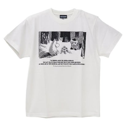 ムーミン T-SHIRTS プレミアムTシャツ 冬 ムーミン＆トゥーティッキ M ホワイト 北欧 ワタナベ｜詳細画像