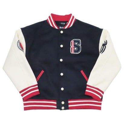 スパイダーマン アウター レディース スタジャン グレートパワー L MARVEL 丸眞 プレゼント スカジャン オーバーサイズ キャラクター グッズ｜詳細画像