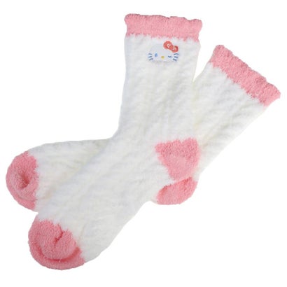 サンリオ 女性用防寒靴下 編み込みボアソックス 23～25cm ハローキティ キュート sanrio ジェイズプランニング｜詳細画像
