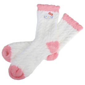 サンリオ 女性用防寒靴下 編み込みボアソックス 23～25cm ハローキティ キュート sanrio ジェイズプランニング