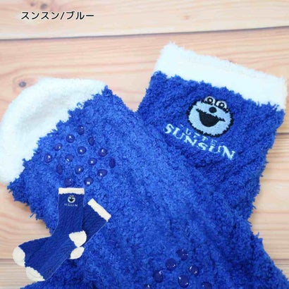 パペットスンスン 女性用防寒靴下 編み込みボアソックス 23～25cm スンスン/ブルー PUPPET SUNSUN ジェイズプランニング｜詳細画像