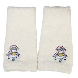 モフサンド アームカバー マシュマロアームウォーマー ゆるにゃん刺繍 オフホワイト mofusand ウイックス