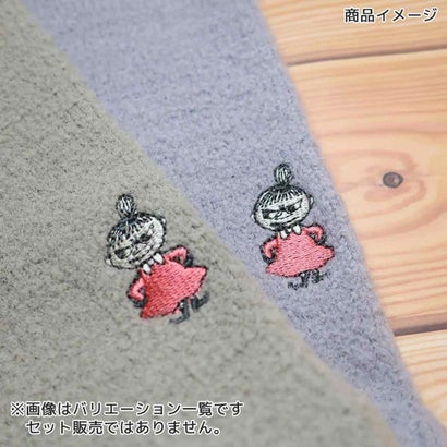 ムーミン アームウォーマー リトルミイ 刺繍 グローブ フェザーネップ パープル 北欧 ウイックス｜詳細画像