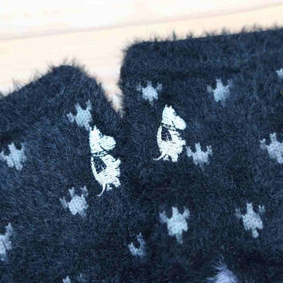 ムーミン アームウォーマー フェザー ムーミン 刺繍 ノルディック ブラック 北欧 ウイックス｜詳細画像