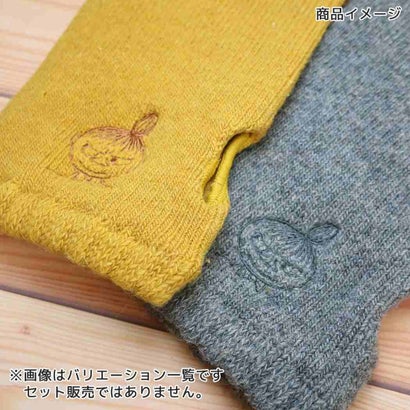 ムーミン アームウォーマー リトルミイ 刺繍 グローブ パイル ゴム切替 イエロー 北欧 ウイックス｜詳細画像