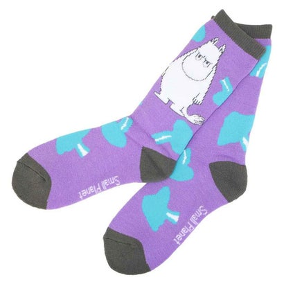 MOOMIN 女性用防寒室内靴下 ぽっかぽかルームソックス ムーミン/きのこ 北欧 スモールプラネット｜詳細画像