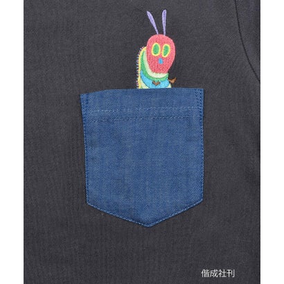 【 絵本コラボ 】 はらぺこあおむし イラスト リンゴ 胸ポケット トレーナー  （オフホワイト）｜詳細画像