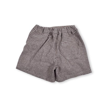 【 お揃い 】 千鳥 タータン チェック ラップ キュロットパンツ (90~13 （ブラウン系）｜詳細画像