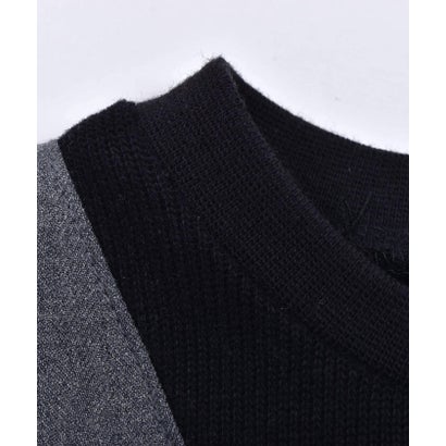 布帛 チュニック ドッキング スカラップ トップス (80~130cm) （ブラック）｜詳細画像