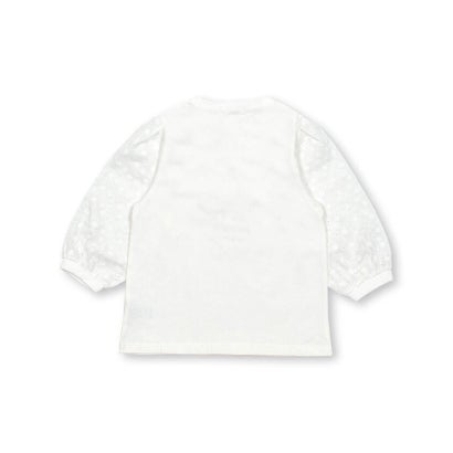 パールレースパフスリーブ7分袖Tシャツ(90~140cm) （パープル）｜詳細画像
