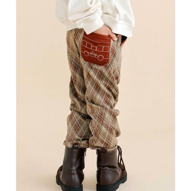 ポケットモチーフロングパンツ(80~120cm) （ベージュ系）