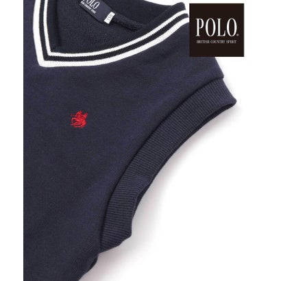 スラップ スリップ SLAP SLIP 【POLO BCS(ポロ・ビーシーエス)×SLAP SLIP】長袖Tシャツ＆ベス （ネイビー）｜詳細画像
