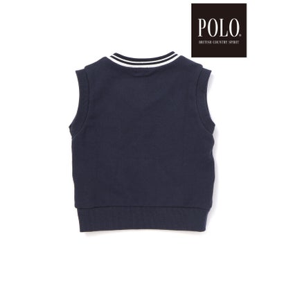 スラップ スリップ SLAP SLIP 【POLO BCS(ポロ・ビーシーエス)×SLAP SLIP】長袖Tシャツ＆ベス （ネイビー）｜詳細画像