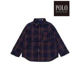 【POLO BCS(ポロ・ビーシーエス)×SLAP SLIP】切り替えシャツ(8 （ネイビー系）