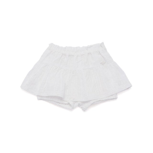 ストライプレース花柄ブルマ付きスカートベビー【返品不可商品】 （ホワイト）