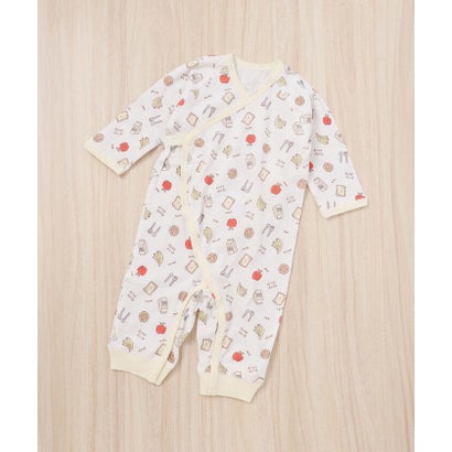 スラップ スリップ ベビー SLAP SLIP BABY 総柄プリント長袖インナーロンパース 肌着ベビー(60~70cm) （オフホワイト系）｜詳細画像